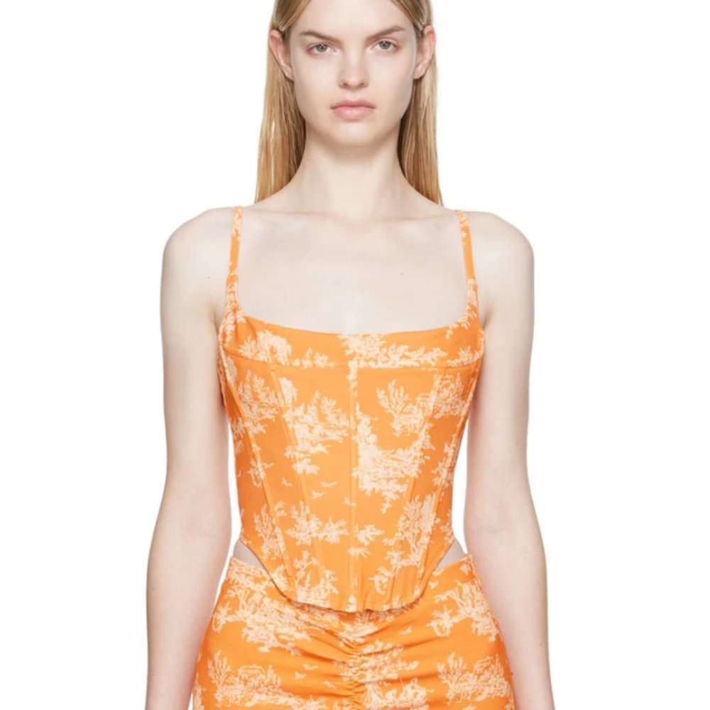 Miaou Orange Venus Corset Top
